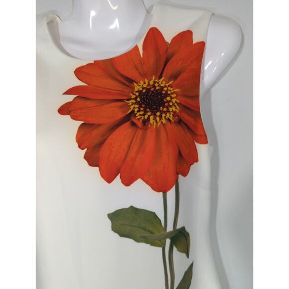 Calvin Klein Single Flower Sheath Dress Women's 4 NWT Corpcore Preppy Modest - Picture 5 of 10